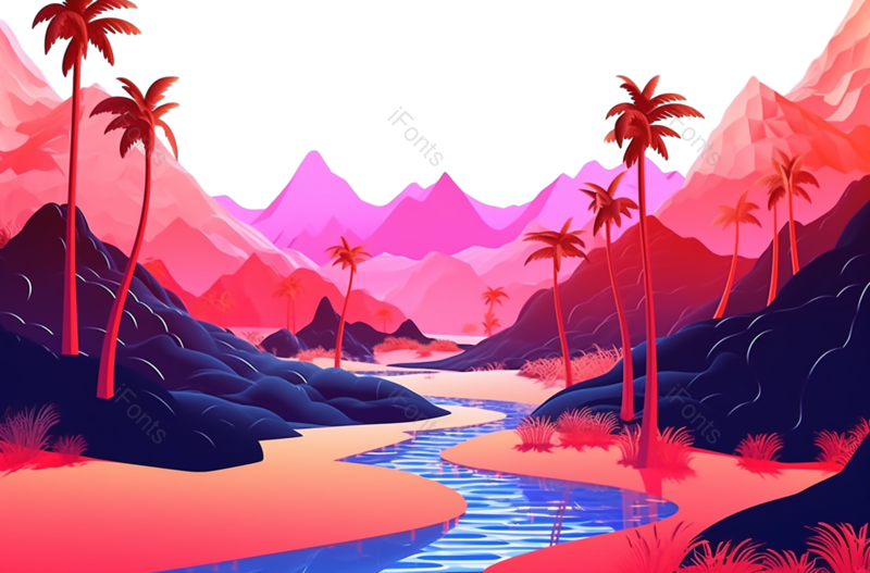插画图片,唯美插画元素,快乐PNG,紫色背景免抠素材